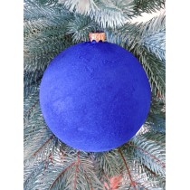 Новорічна куля "Оксамит" Ø130мм синя